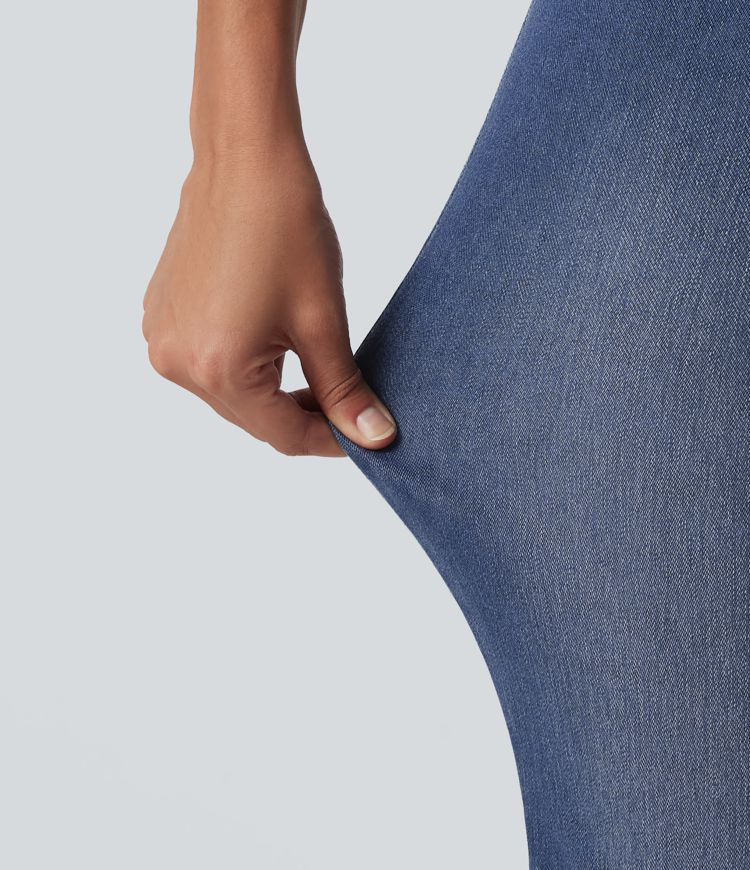 Halara Flex™ - Lässige Jeans mit niedrigem Bund und mehreren Taschen
