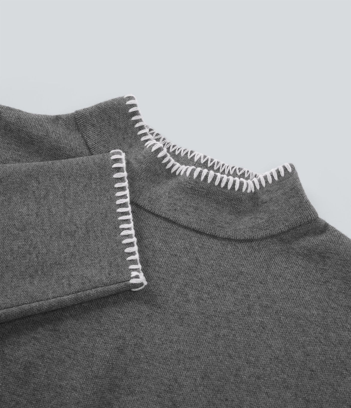 Stand Collar Long Sleeve Crochet Work Sweater Stand Collar Long Sleeve Crochet Work Sweater