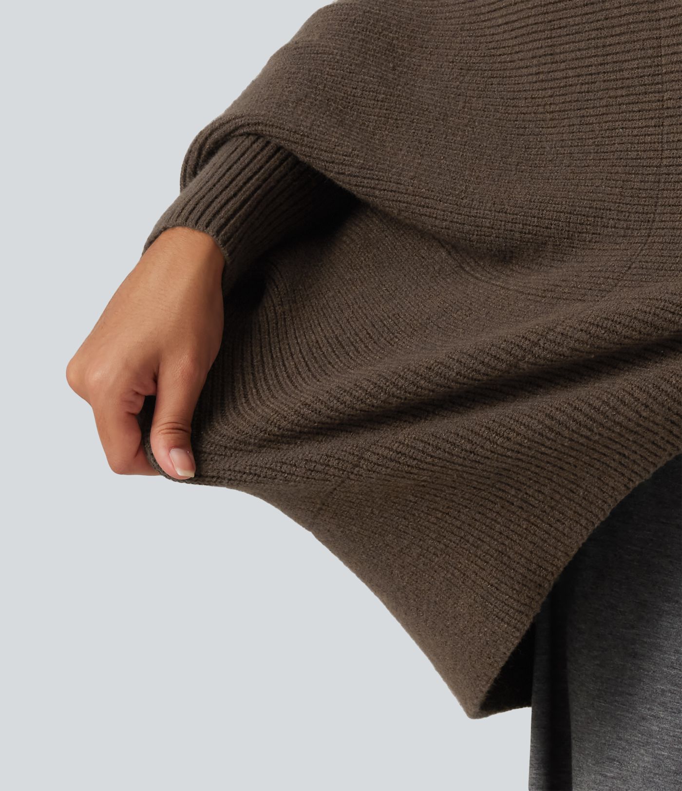 Open Front Dropped Batwing Long Sleeve Casual Cardigan