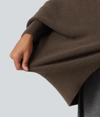 Open Front Dropped Batwing Long Sleeve Casual Cardigan