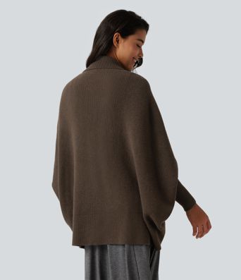 Open Front Dropped Batwing Long Sleeve Casual Cardigan