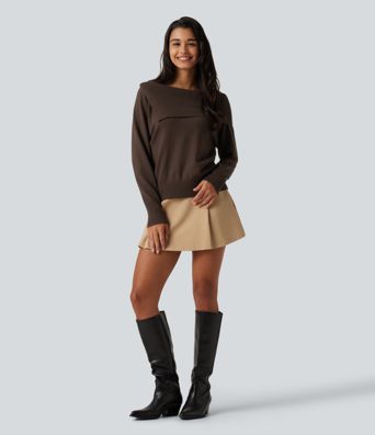 Lapel Long Sleeve Casual Sweater