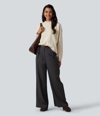 Mock Neck Long Sleeve Work Sweater Mock Neck Long Sleeve Work Sweater