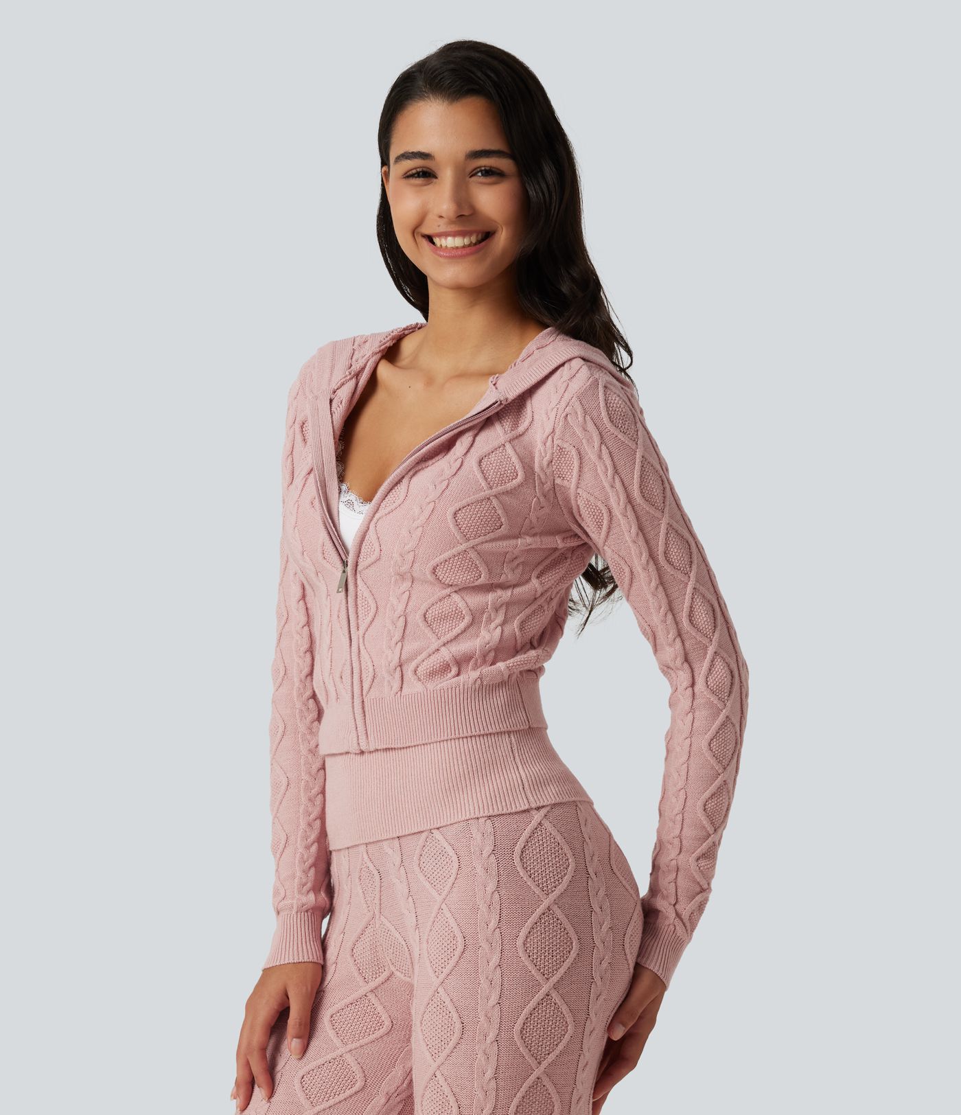 Hooded Long Sleeve Lounge Cardigan Hooded Long Sleeve Lounge Cardigan