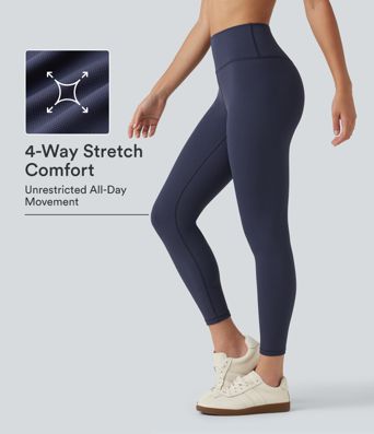 High Waisted Waffle Casual Leggings