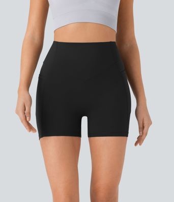 Halara UltraSculpt™ High Waisted Scrunch Butt Lifting Tummy Control Pocket Shaping Workout Biker Shorts 5''