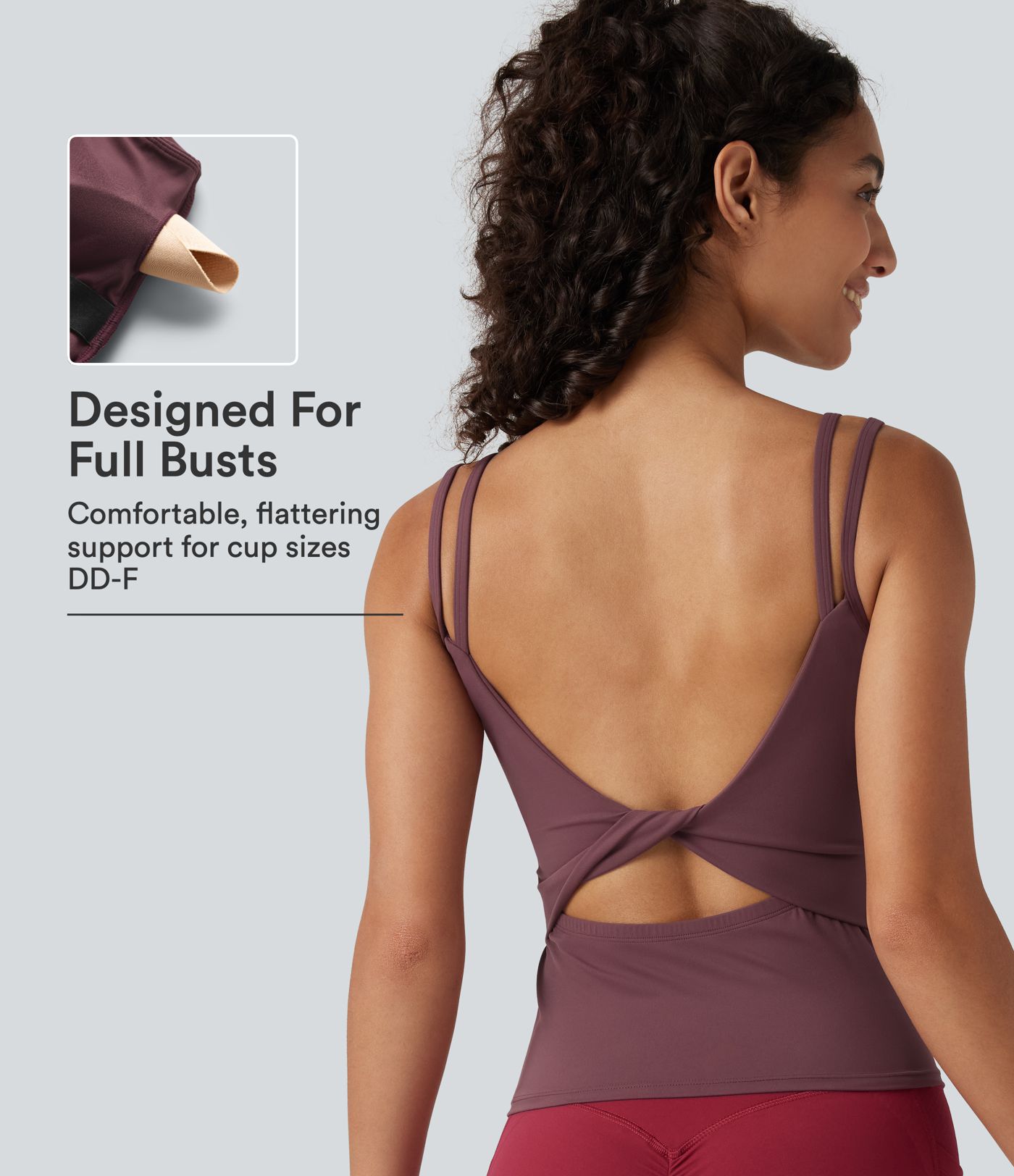 Halara UltraSculpt™ Built-in Bra Yoga Tank Top DD-F Cups Halara UltraSculpt™ Built-in Bra Yoga Tank Top DD-F Cups