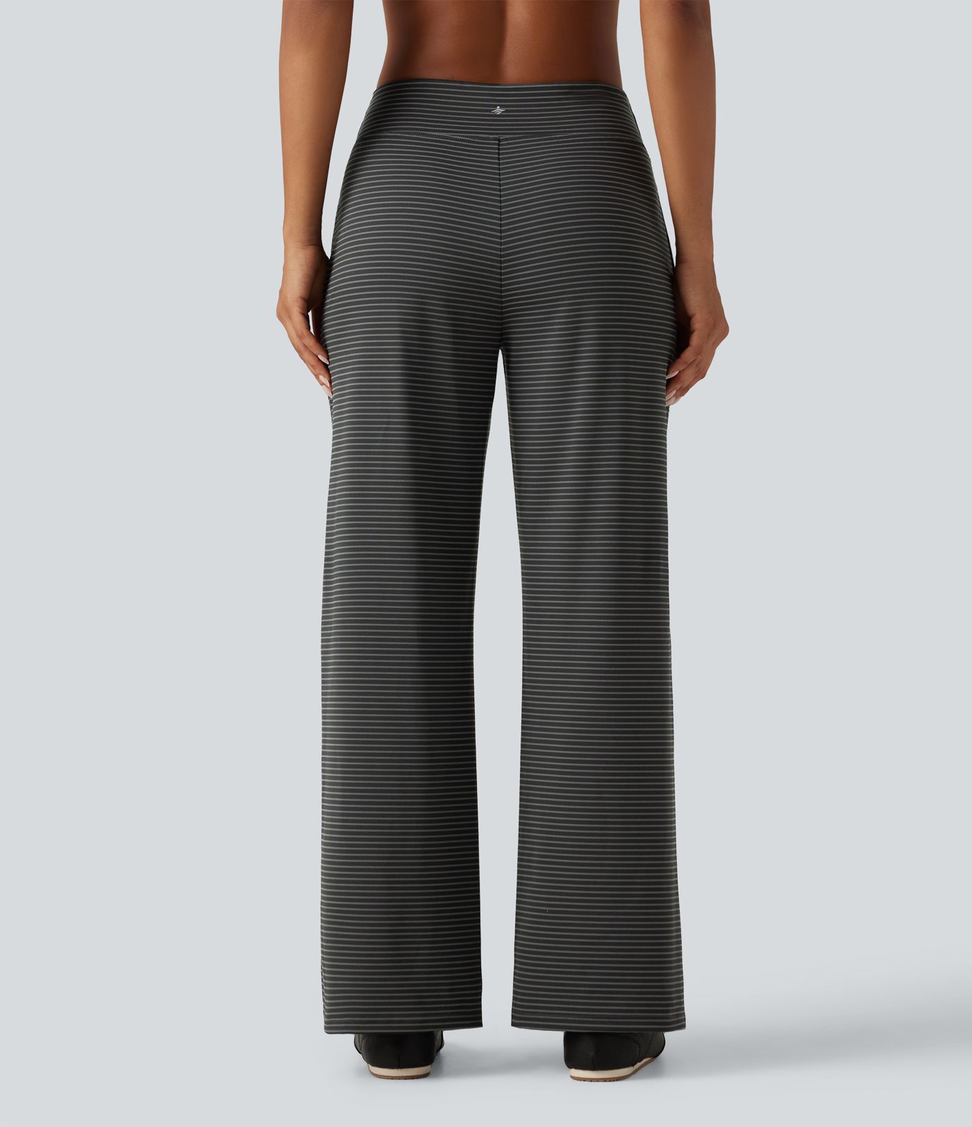 Legging de yoga droit taille mi-haute rayé avec poches