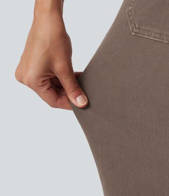 Halara Flex™ högmidjade, utsvängda och färgglada vardagsjeans med fickor