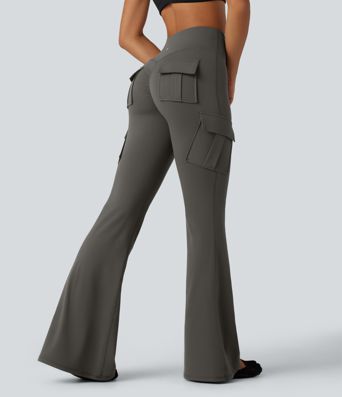 DayStretch High Waisted Flare Cargo Skinny Yoga Pants with Pockets DayStretch High Waisted Flare Cargo Skinny Yoga Pants with Pockets