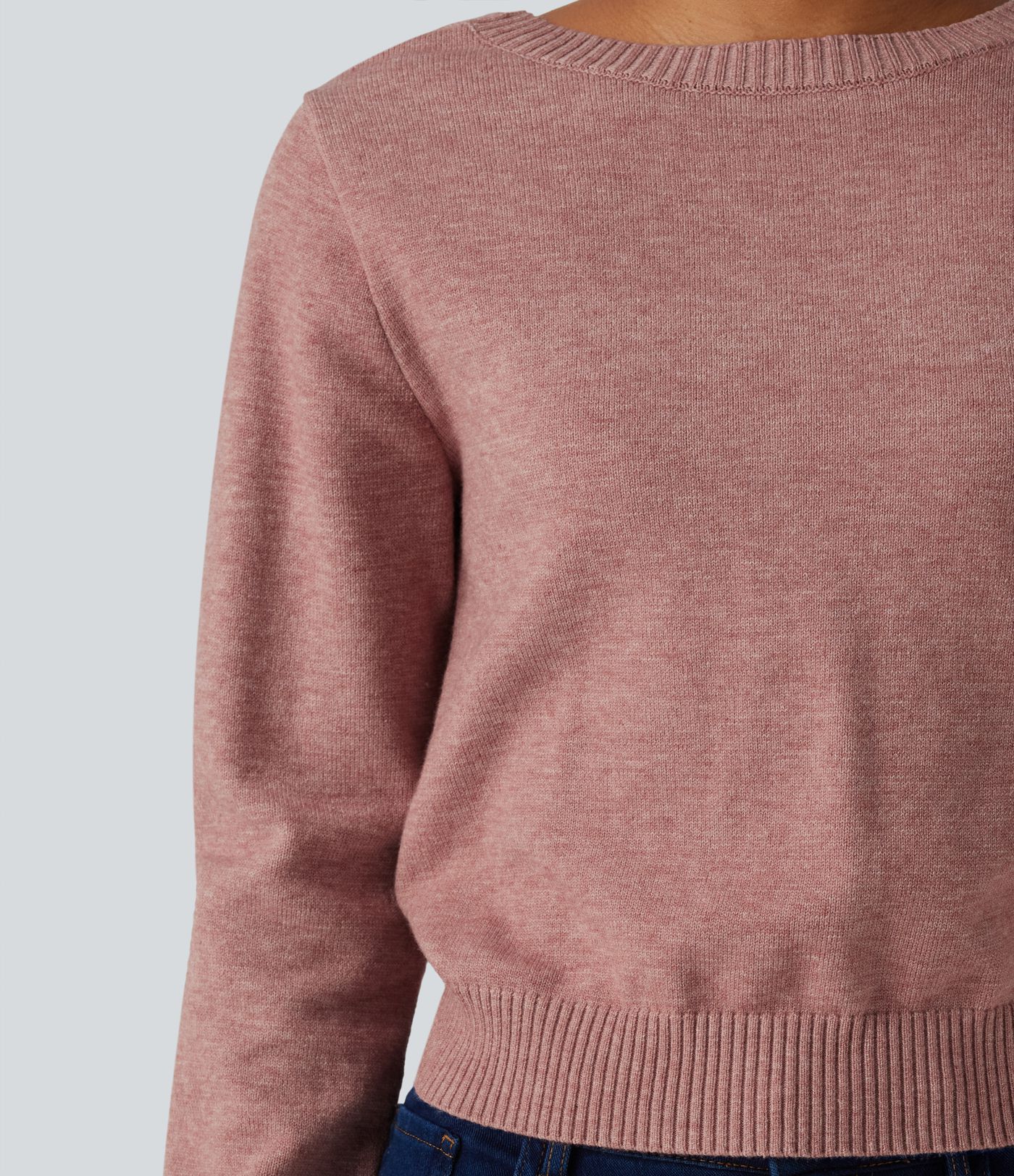 Round Neck Long Sleeve Twisted Casual Sweater