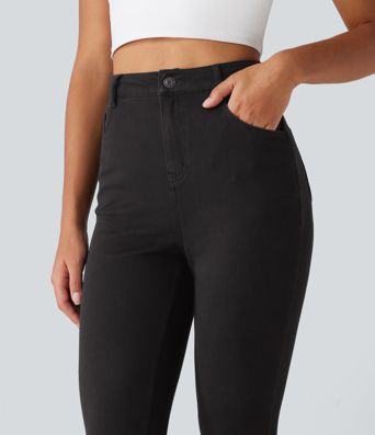 Halara Flex™ – Lässige Skinny-Jeans mit hohem Bund und Taschen