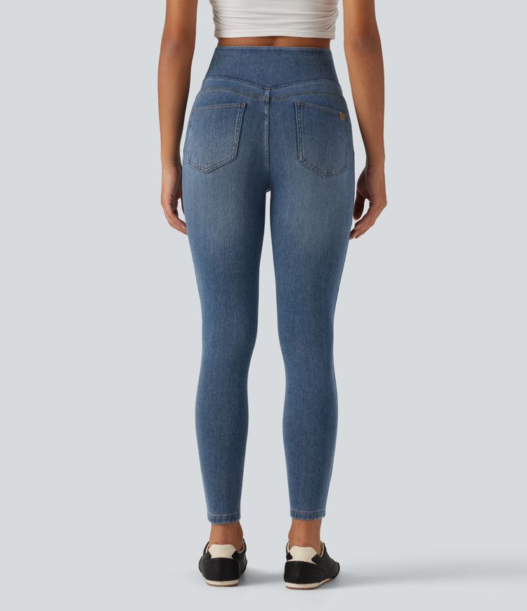  Blue Jasper Denim Halara Flex™ Denim Heat High Waisted Casual Jeans with Pockets  / 2