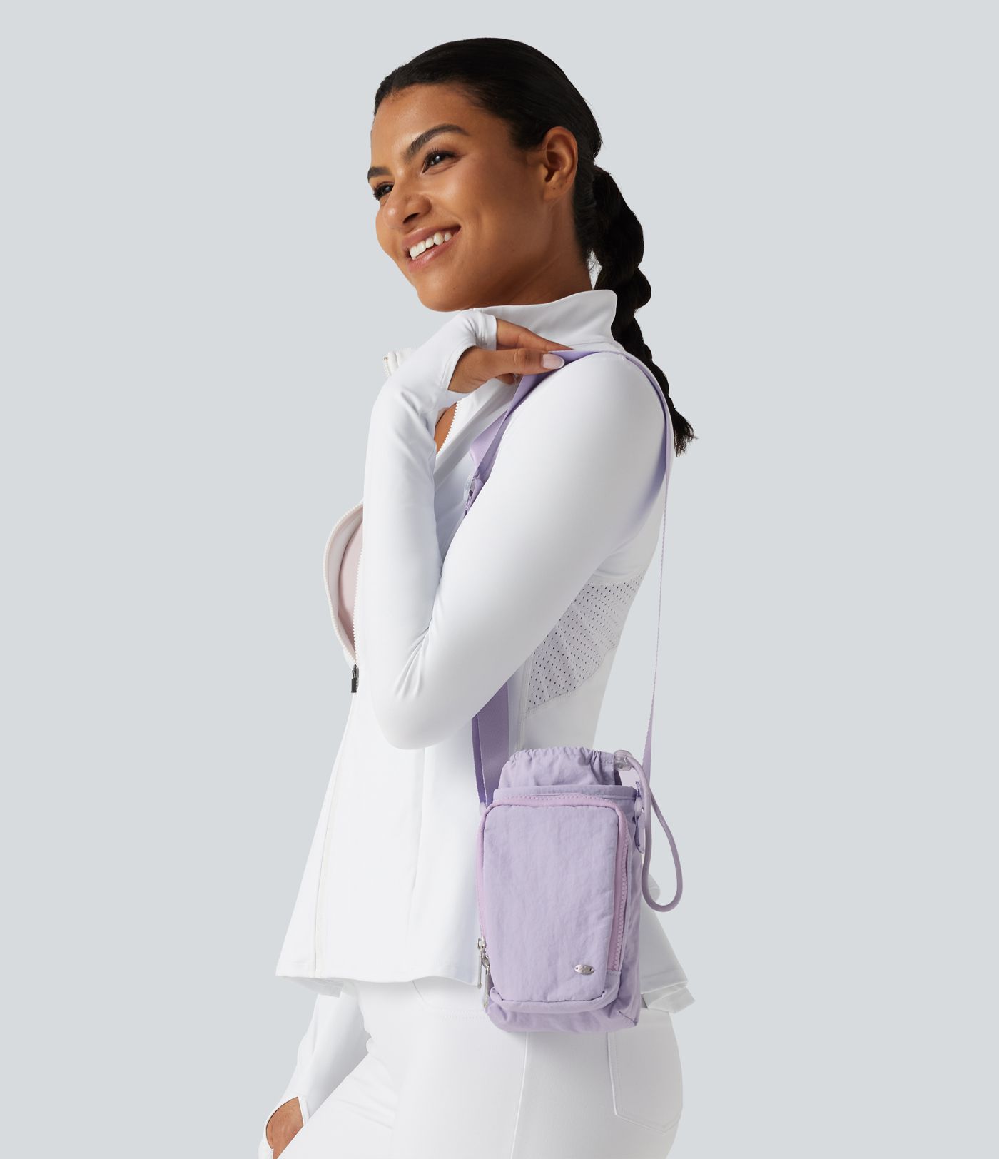 Yoga Crossbody Bag with Zipper Pocket 