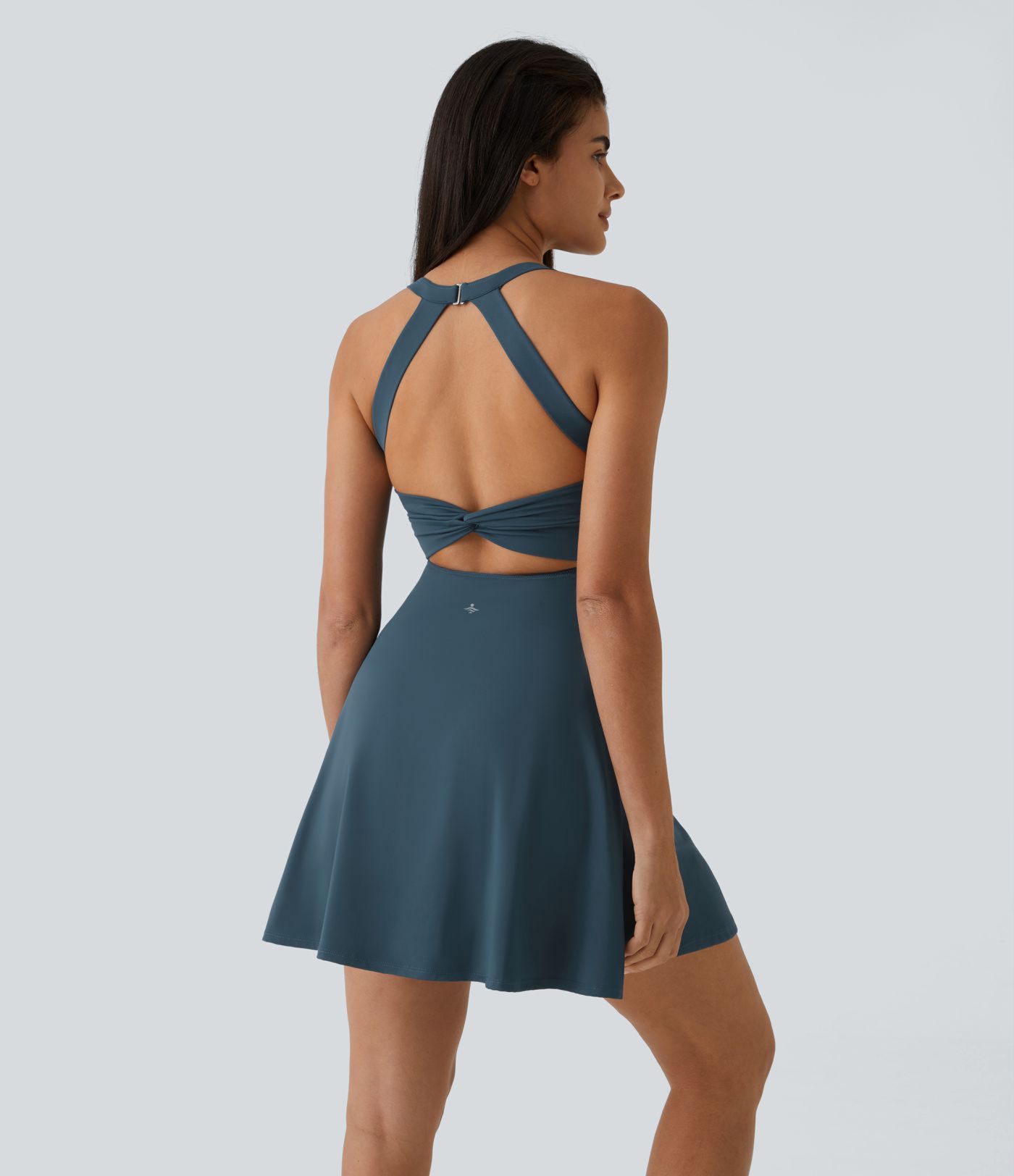 SoftlyZero™ Airy Backless Twisted Flare Low Support Dance Active Dress-Longer Length-Easy Peezy Edition A-D Cups SoftlyZero™ Airy Backless Twisted Flare Low Support Dance Active Dress-Longer Length-Easy Peezy Edition A-D Cups