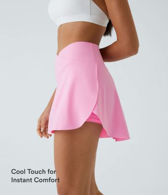 SoftlyZero™ Airy Crossover Pocket 2-in-1 Cool Touch Tennis Skirt-Lucid-Longer Length-UPF50+ SoftlyZero™ Airy Crossover Pocket 2-in-1 Cool Touch Tennis Skirt-Lucid-Longer Length-UPF50+