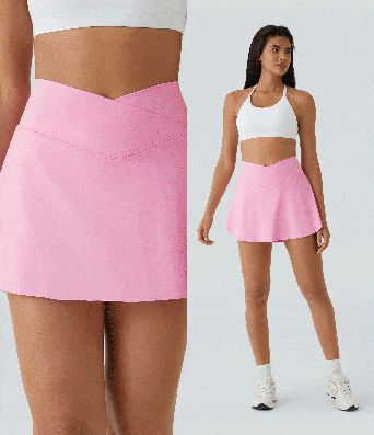 SoftlyZero™ Airy Crossover Pocket 2-in-1 Cool Touch Tennis Skirt-Lucid-Longer Length-UPF50+ SoftlyZero™ Airy Crossover Pocket 2-in-1 Cool Touch Tennis Skirt-Lucid-Longer Length-UPF50+