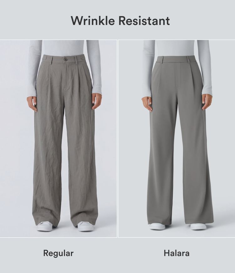 Halara Flex™ DayStretch High Waisted Pocket Straight Leg Work Pants Halara Flex™ DayStretch High Waisted Pocket Straight Leg Work Pants