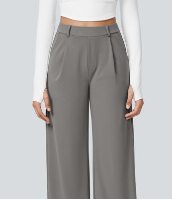 Halara Flex™ DayStretch High Waisted Pocket Straight Leg Work Pants Halara Flex™ DayStretch High Waisted Pocket Straight Leg Work Pants
