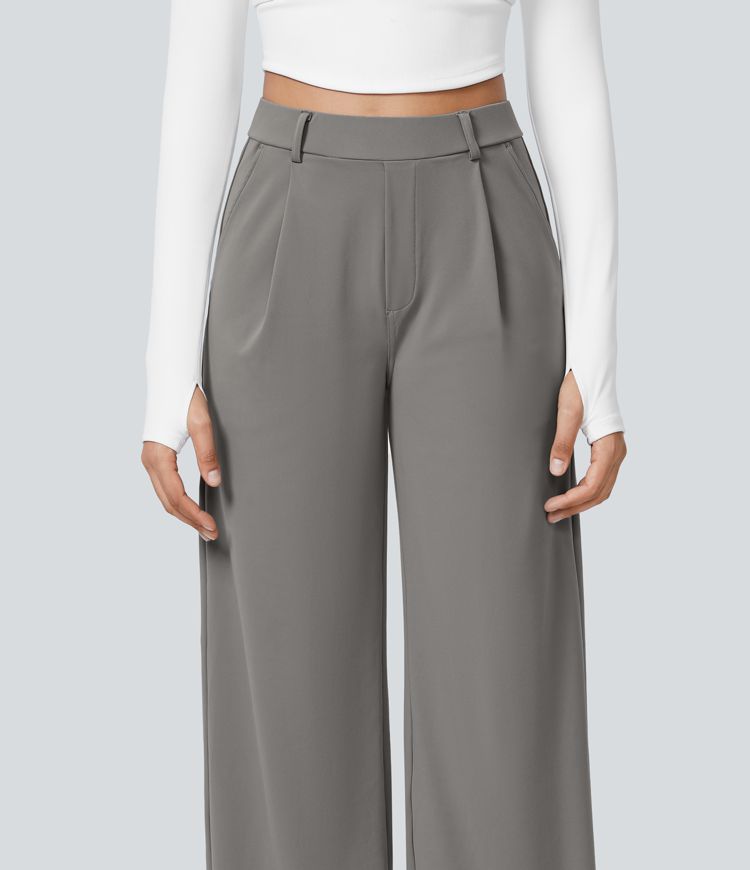 Halara Flex™ DayStretch High Waisted Pocket Straight Leg Work Pants Halara Flex™ DayStretch High Waisted Pocket Straight Leg Work Pants