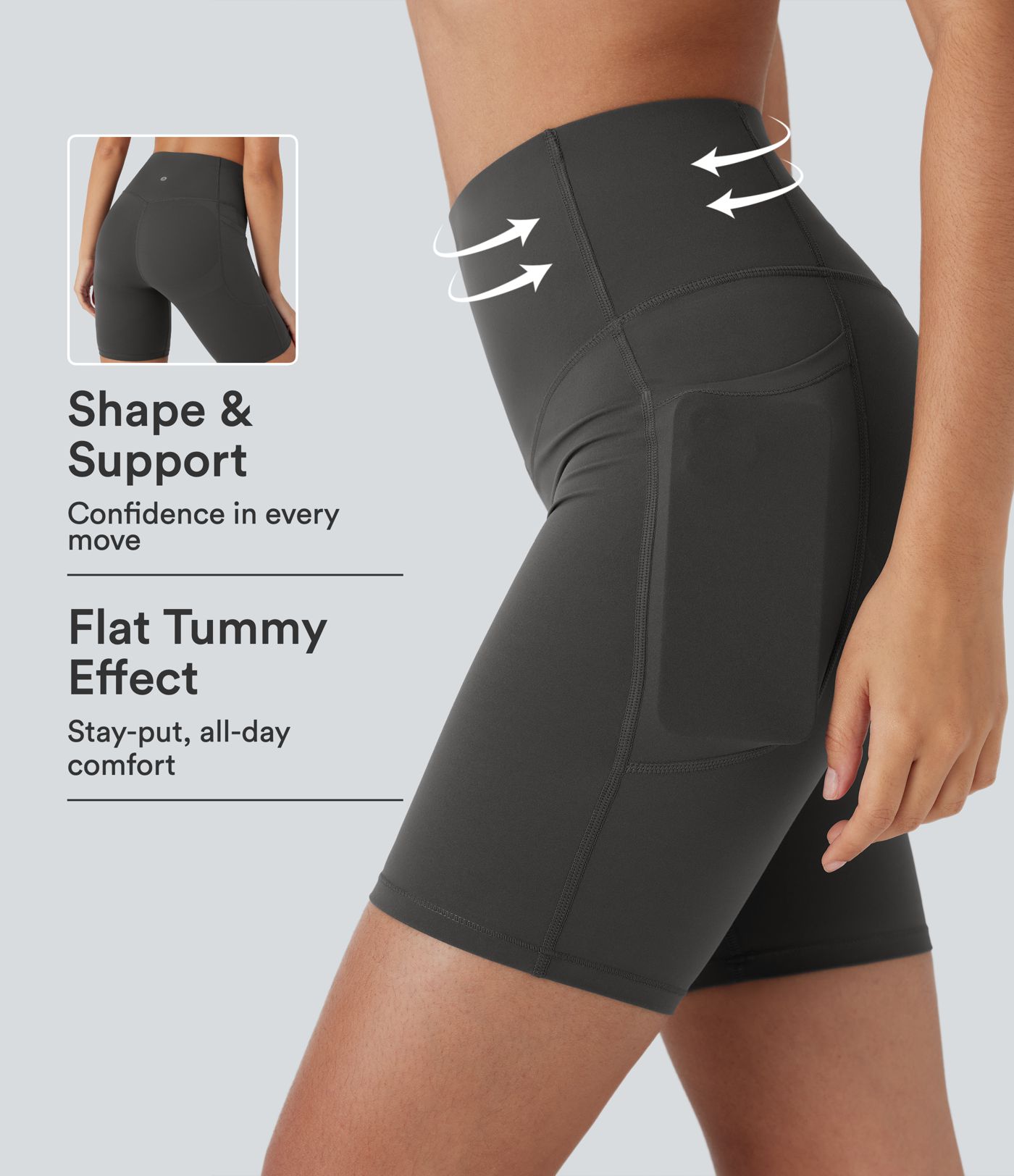 Halara UltraSculpt™ Biker-Shorts 7'' mit hoher Taille – Po-Lifting, bauchformend mit Bauchkontrolle, mit Tasche, fürs Training Halara UltraSculpt™ Biker-Shorts 7'' mit hoher Taille – Po-Lifting, bauchformend mit Bauchkontrolle, mit Tasche, fürs Training