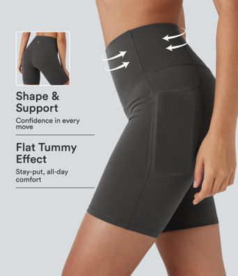Halara UltraSculpt™ Biker-Shorts 7'' mit hoher Taille – Po-Lifting, bauchformend mit Bauchkontrolle, mit Tasche, fürs Training Halara UltraSculpt™ Biker-Shorts 7'' mit hoher Taille – Po-Lifting, bauchformend mit Bauchkontrolle, mit Tasche, fürs Training