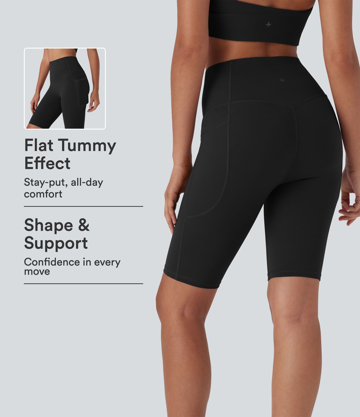Halara UltraSculpt™ High Waisted Butt Lifting Tummy Control Shaping Training Bike Running Shorts 9'' with Pockets Halara UltraSculpt™ High Waisted Butt Lifting Tummy Control Shaping Training Bike Running Shorts 9'' with Pockets