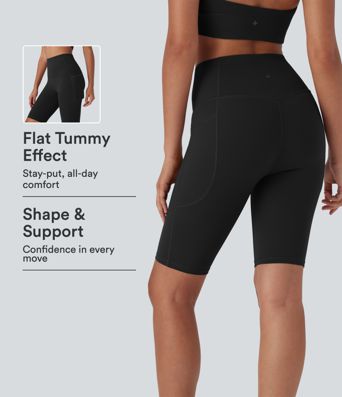 Halara UltraSculpt™ High Waisted Butt Lifting Tummy Control Shaping Training Bike Running Shorts 9'' with Pockets Halara UltraSculpt™ High Waisted Butt Lifting Tummy Control Shaping Training Bike Running Shorts 9'' with Pockets
