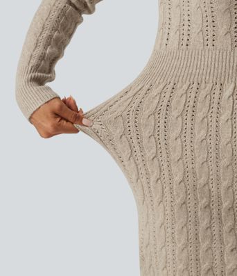 Round Neck Raglan Long Sleeve Bodycon Mini Casual Sweater Dress