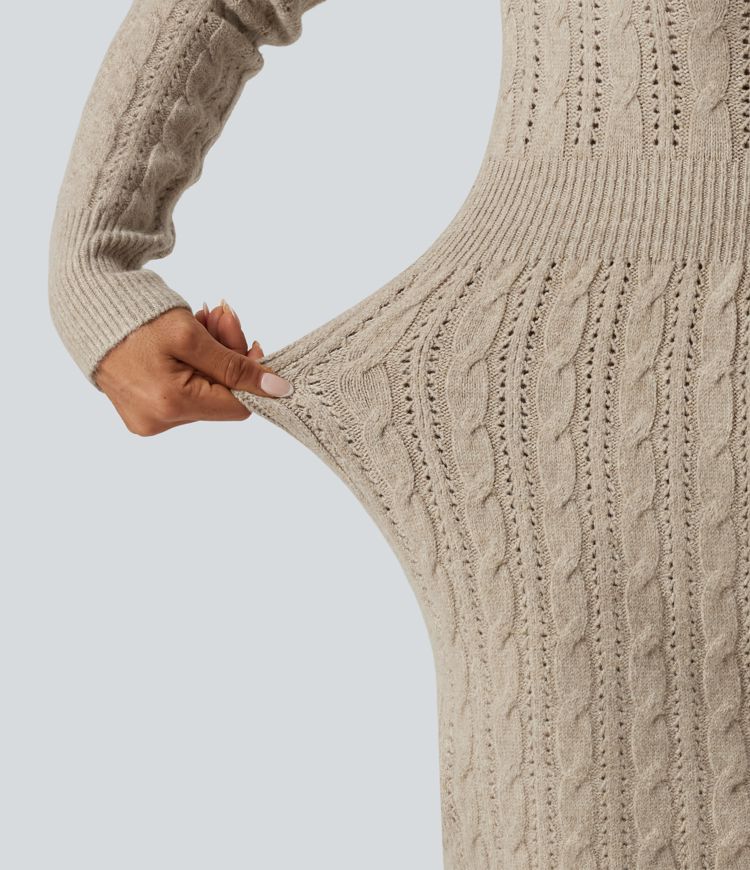 Round Neck Raglan Long Sleeve Bodycon Mini Casual Sweater Dress