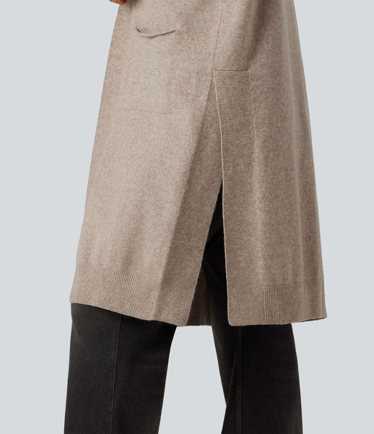 Long Sleeve Open Front Casual Cardigan with Pockets Long Sleeve Open Front Casual Cardigan with Pockets