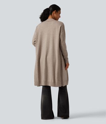 Long Sleeve Open Front Casual Cardigan with Pockets Long Sleeve Open Front Casual Cardigan with Pockets