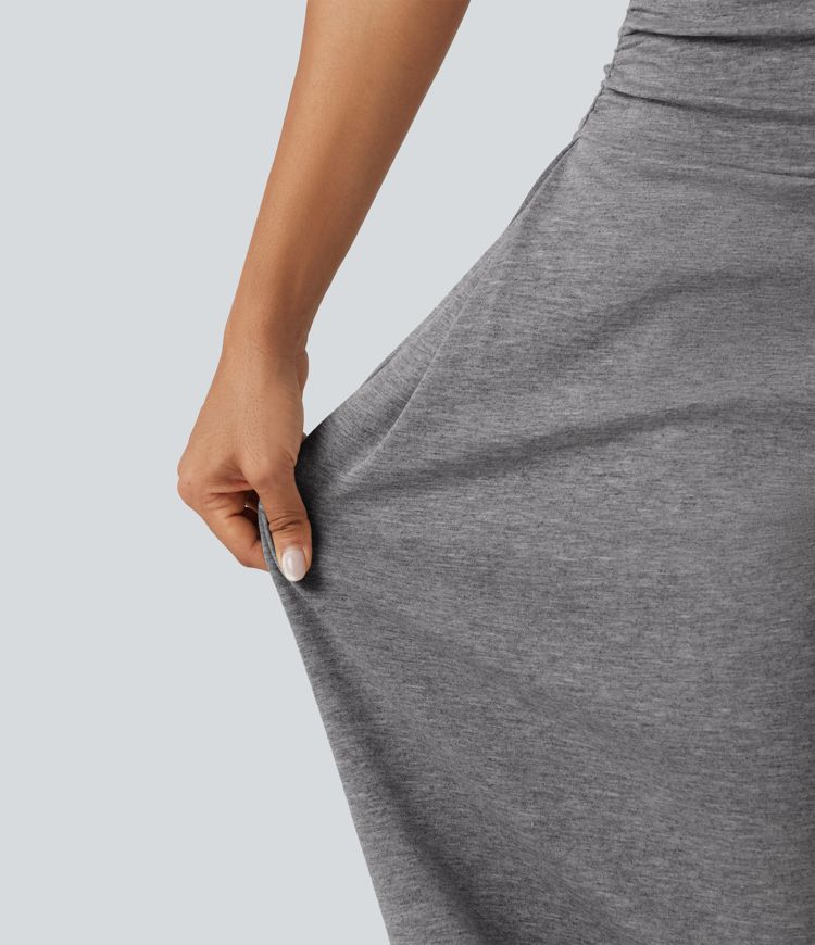HIgh Waisted Ruched Balloon Casual Joggers with Pockets