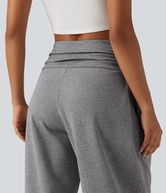 HIgh Waisted Ruched Balloon Casual Joggers with Pockets