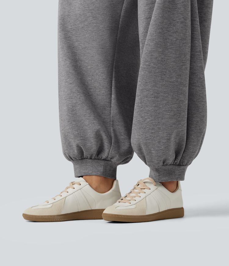 HIgh Waisted Ruched Balloon Casual Joggers with Pockets