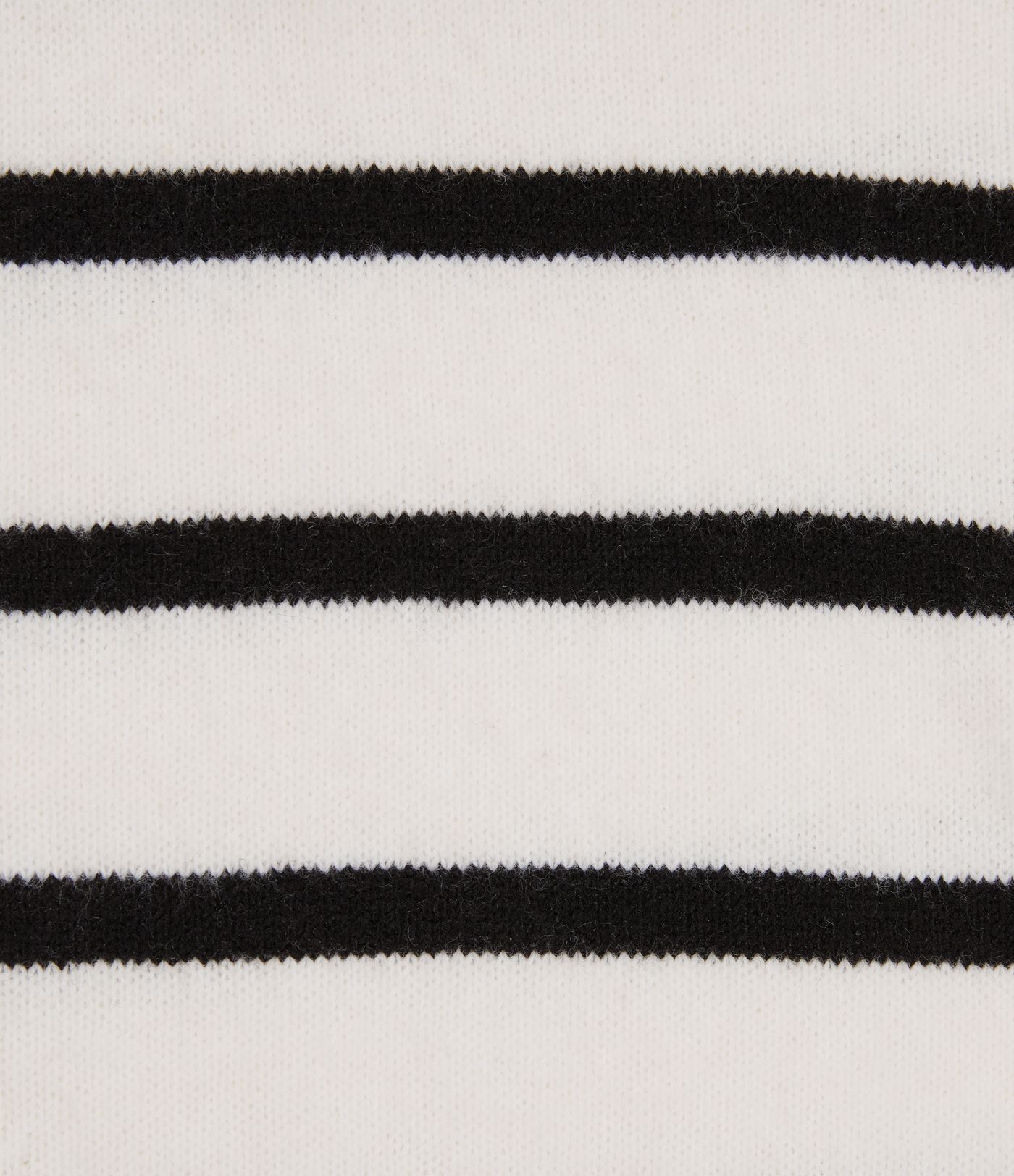 High Neck Long Sleeve Stripe Work Sweater