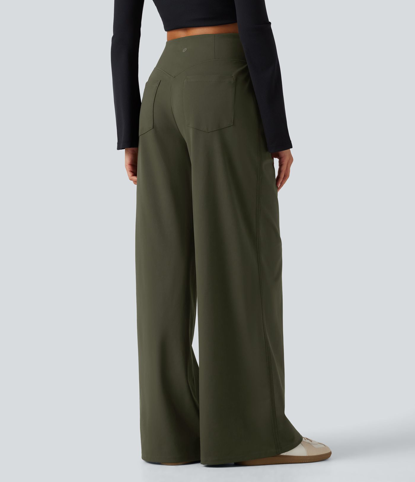 DayStretch High Waisted Wide Leg Casual Pants with Pockets DayStretch High Waisted Wide Leg Casual Pants with Pockets