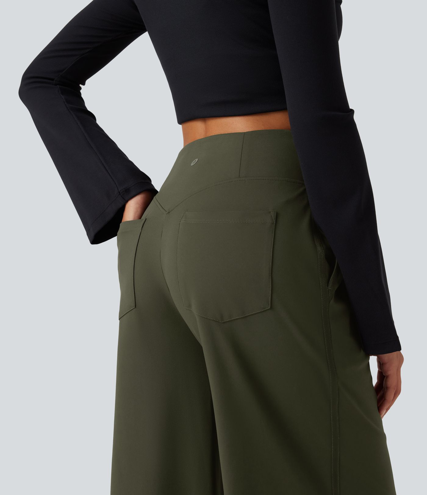 DayStretch High Waisted Wide Leg Casual Pants with Pockets DayStretch High Waisted Wide Leg Casual Pants with Pockets