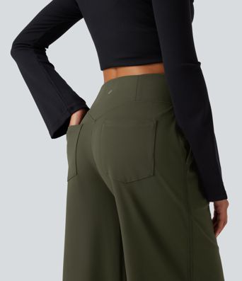 DayStretch High Waisted Wide Leg Casual Pants with Pockets DayStretch High Waisted Wide Leg Casual Pants with Pockets