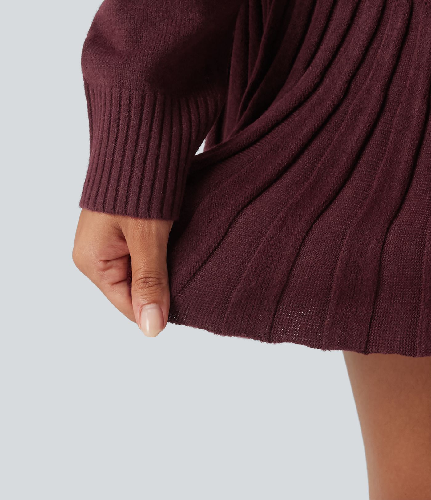High Waisted A Line Mini Casual Sweater Skirt