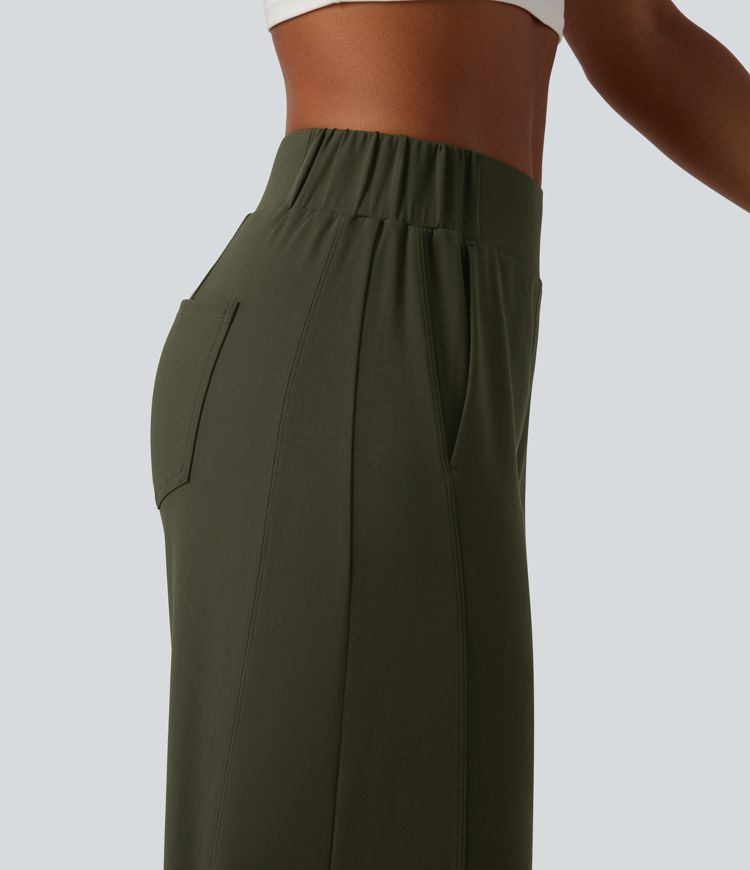 DayStretch Mid Rise Barrel Leg Yoga Pants with Pockets DayStretch Mid Rise Barrel Leg Yoga Pants with Pockets