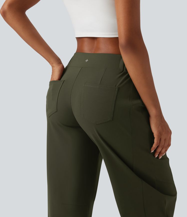 DayStretch Mid Rise Barrel Leg Yoga Pants with Pockets DayStretch Mid Rise Barrel Leg Yoga Pants with Pockets