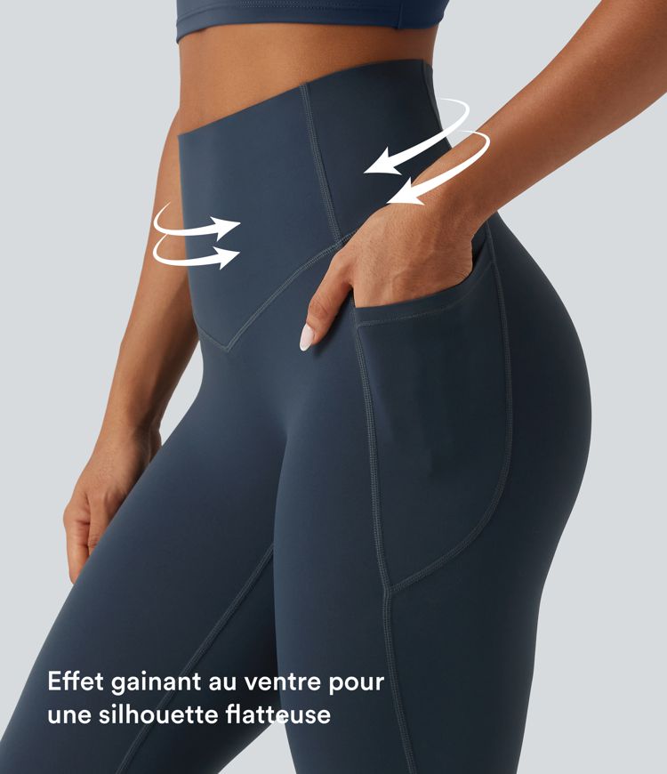 Legging de training Halara UltraSculpt™ taille haute gainant et sculptant avec effet scrunch liftant fessiers et poches