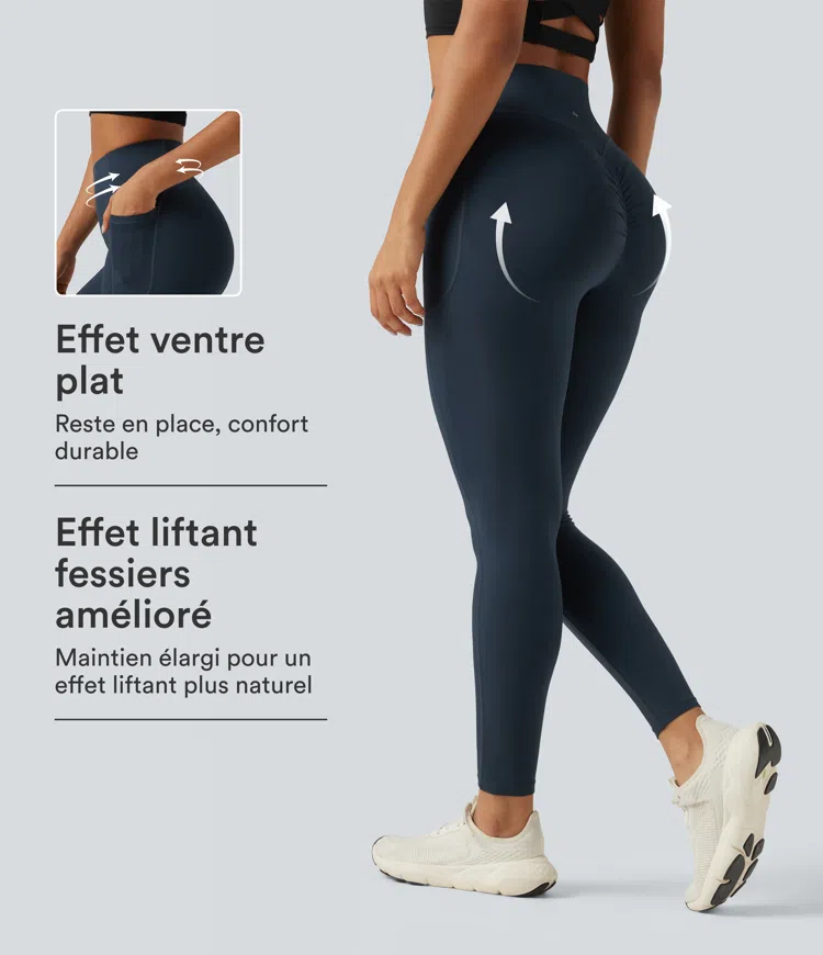Legging de training sculptant Halara UltraSculpt™ taille haute gainant avec effet push-up fessier 2.0 et poches