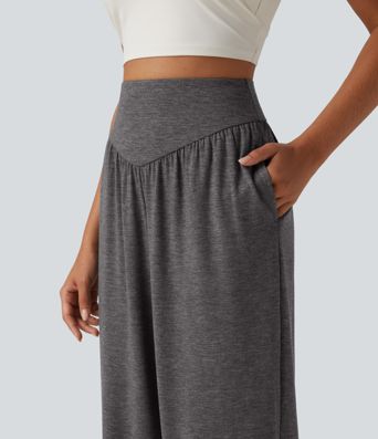 High Waisted V Shaped Yoga Joggers with Pockets High Waisted V Shaped Yoga Joggers with Pockets
