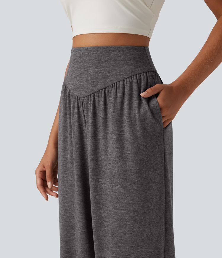 High Waisted V Shaped Yoga Joggers with Pockets High Waisted V Shaped Yoga Joggers with Pockets