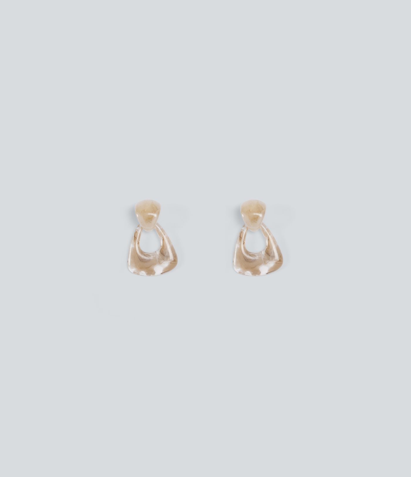 Plastic Khaki Work Earring