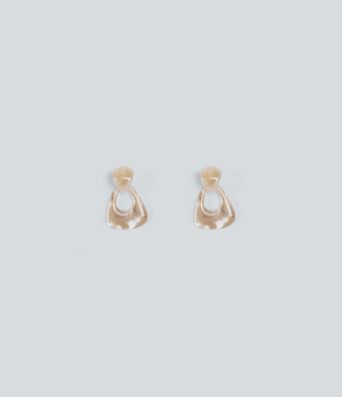 Plastic Khaki Work Earring