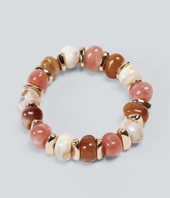 Plastic Color Block Beaded Bracelet