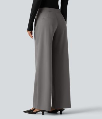 Halara Flex™ DayStretch Low Rise Straight Leg Work Pants with Pockets